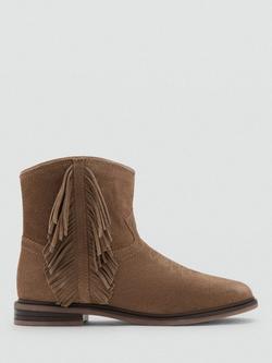 Mango Kids' Daniela Boots, Pastel Brown, Pastel Brown