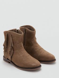 Mango Kids' Daniela Boots, Pastel Brown - view 2, Pastel Brown