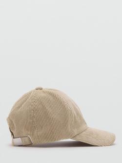 Mango Pana Corduroy Baseball Cap, Light Beige - view 2, Light Beige