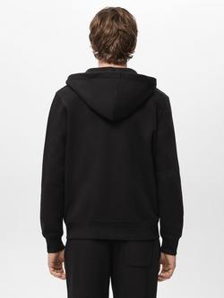 Mango Zip Up Hoodie - view 2, Black