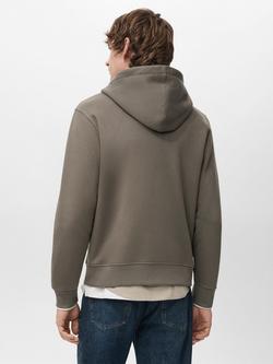 Mango Zip Up Hoodie - view 2, Medium Brown