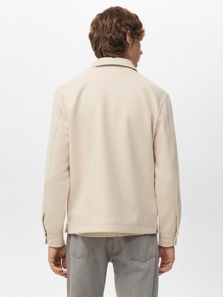 Mango Yale Wool Blend Button Down Jacket, Natural - view 2, Natural