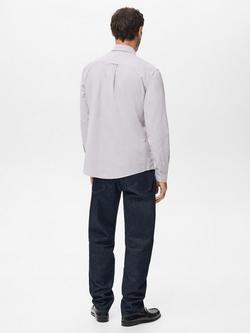 Mango Kodak Cotton Stripe Shirt, Dark Red - view 2, Dark Red