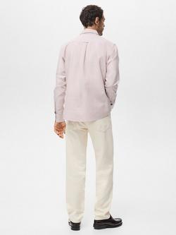 Mango Cotton Regular Fit Shirt, Pastel Pink - view 2, Pastel Pink