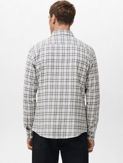 Mango Roma  Cotton Check Shirt, Grey/Multi - view 2, Grey/Multi