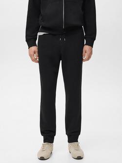 Mango Cohen Tapered Joggers, Black
