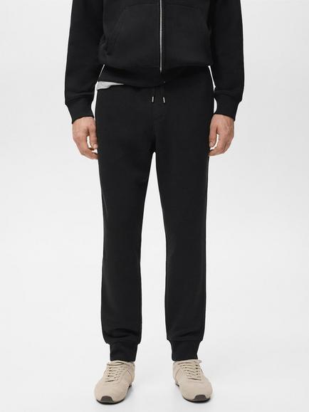 Mango Cohen Tapered Joggers, Black