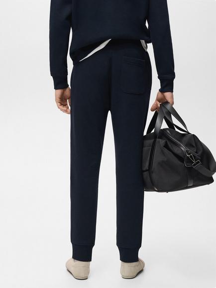 Mango Cohen Tapered Joggers - view 2, Navy