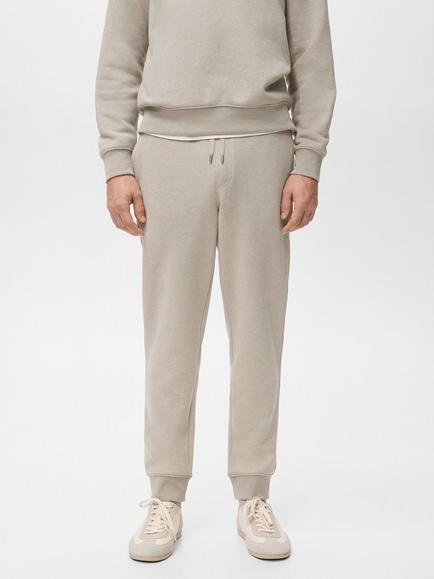 Mango Cohen Straight Leg Joggers, Pastel Brown, Pastel Brown