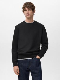 Mango Nola Crew Neck Sweatshirt, Black