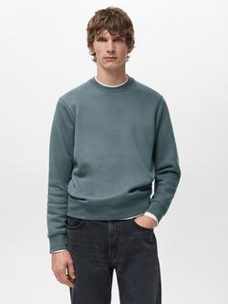 Mango Nola Crew Neck Sweatshirt, Dark Blue