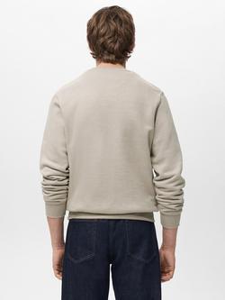 Mango Nola Crew Neck Sweatshirt - view 2, Pastel Brown