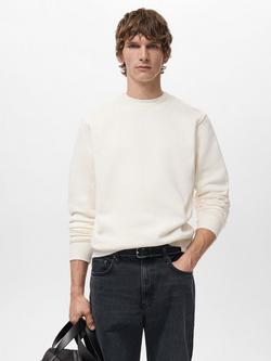 Mango Nola Crew Neck Sweatshirt, White