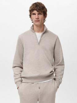Mango Sudadera Winny Cotton Rich Sweatshirt, Pastel Brown, Pastel Brown