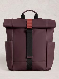 White Stuff Alex Roll Top Backpack, Purple Plum