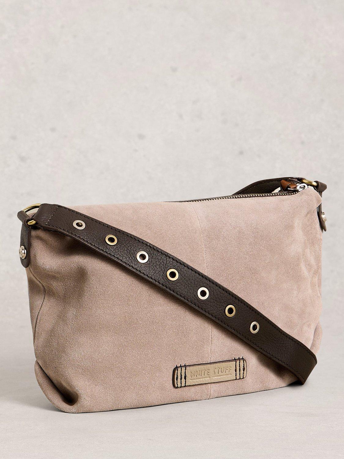 Product image 3 of 4, which shows White Stuff Hollie Suede Crossbody Bag, Natural, One Size
