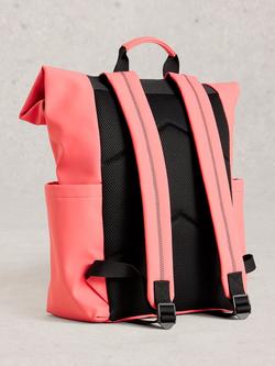 White Stuff Alex Roll Top Backpack - view 2, Bright Pink
