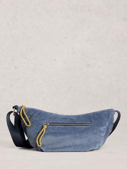White Stuff Meadow Corduroy Sling Bag, Blue