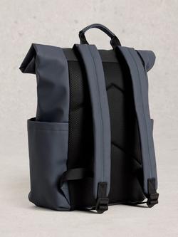 White Stuff Alex Roll Top Backpack - view 2, Blue Midnight