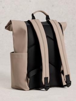 White Stuff Alex Roll Top Backpack - view 2, Natural