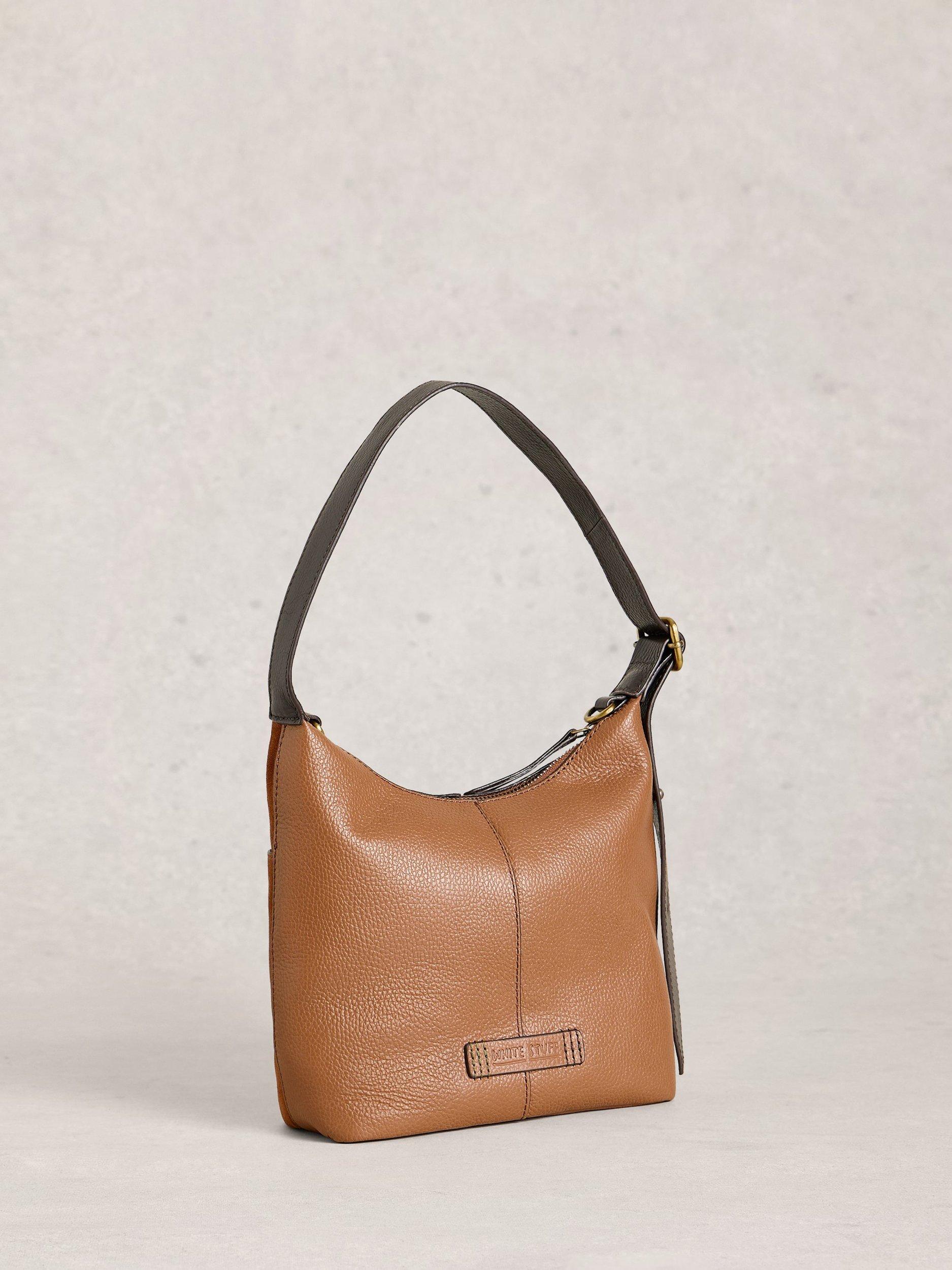 Product image 2 of 4, which shows White Stuff Mini Suede Convertible Crossbody Bag, Tan, One Size