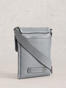 White Stuff Tiggy Pure Suede Mini Crossbody Bag, Blue Mid - view 2, Blue Mid