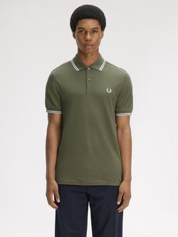 Fred Perry Twin Tipped Polo Shirt, Khaki, Khaki