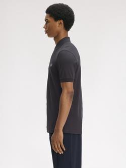 Fred Perry Cotton Polo Shirt, Anchor Grey/Ltice - view 2, Anchor Grey/Ltice