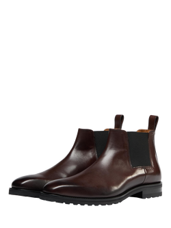 Oliver Sweeny Arditi Leather Chelsea Boots, Dark Brown - view 2, Dark Brown