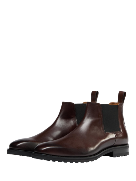 Oliver Sweeney Arditi Leather Chelsea Boots, Dark Brown - view 2, Dark Brown