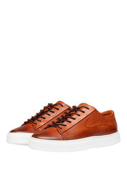 Oliver Sweeney Sirolo Leather Trainers - view 2, Dark Tan