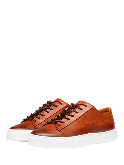 Oliver Sweeney Sirolo Leather Trainers - view 2, Dark Tan