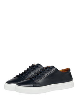 Oliver Sweeney Sirolo Leather Trainers - view 2, Navy