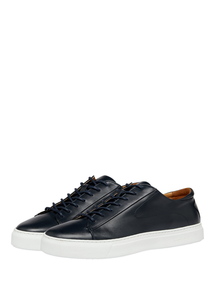 Oliver Sweeney Sirolo Leather Trainers - view 2, Navy