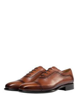 Oliver Sweeney Atrani Leather Oxford Shoes - view 2, Dark Tan