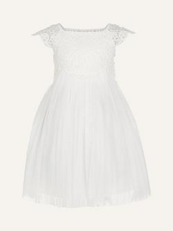 Monsoon Baby Estella Dress, Ivory, Ivory