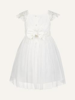 Monsoon Baby Estella Dress, Ivory - view 2, Ivory