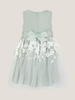 Monsoon Baby Felicity Floral  Dress, Sage - view 2, Sage