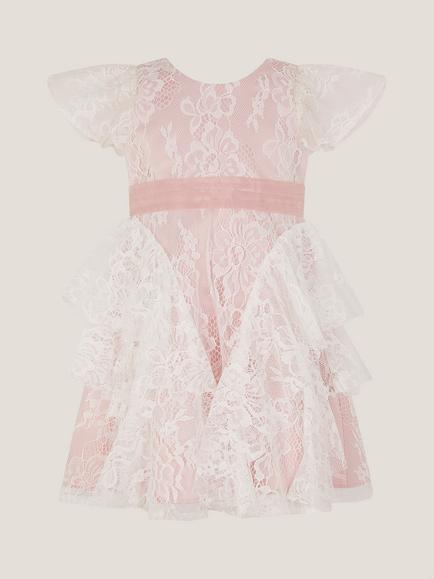 Monsoon Baby Joanie Dress, Dusky Pink, Dusky Pink