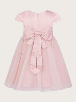 Monsoon Baby Tulle Bridesmaids Dress, Pink - view 2, Pink