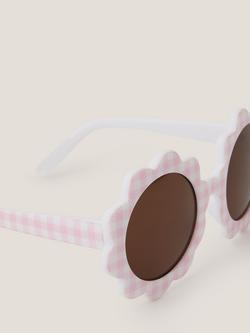 Monsoon Baby Daisy Gingham Sunglasses - view 2, Pink
