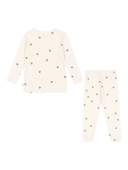 Konges Sløjd Baby Organic Cotton Sleepy Pyjamas, Off White - view 2, Off White