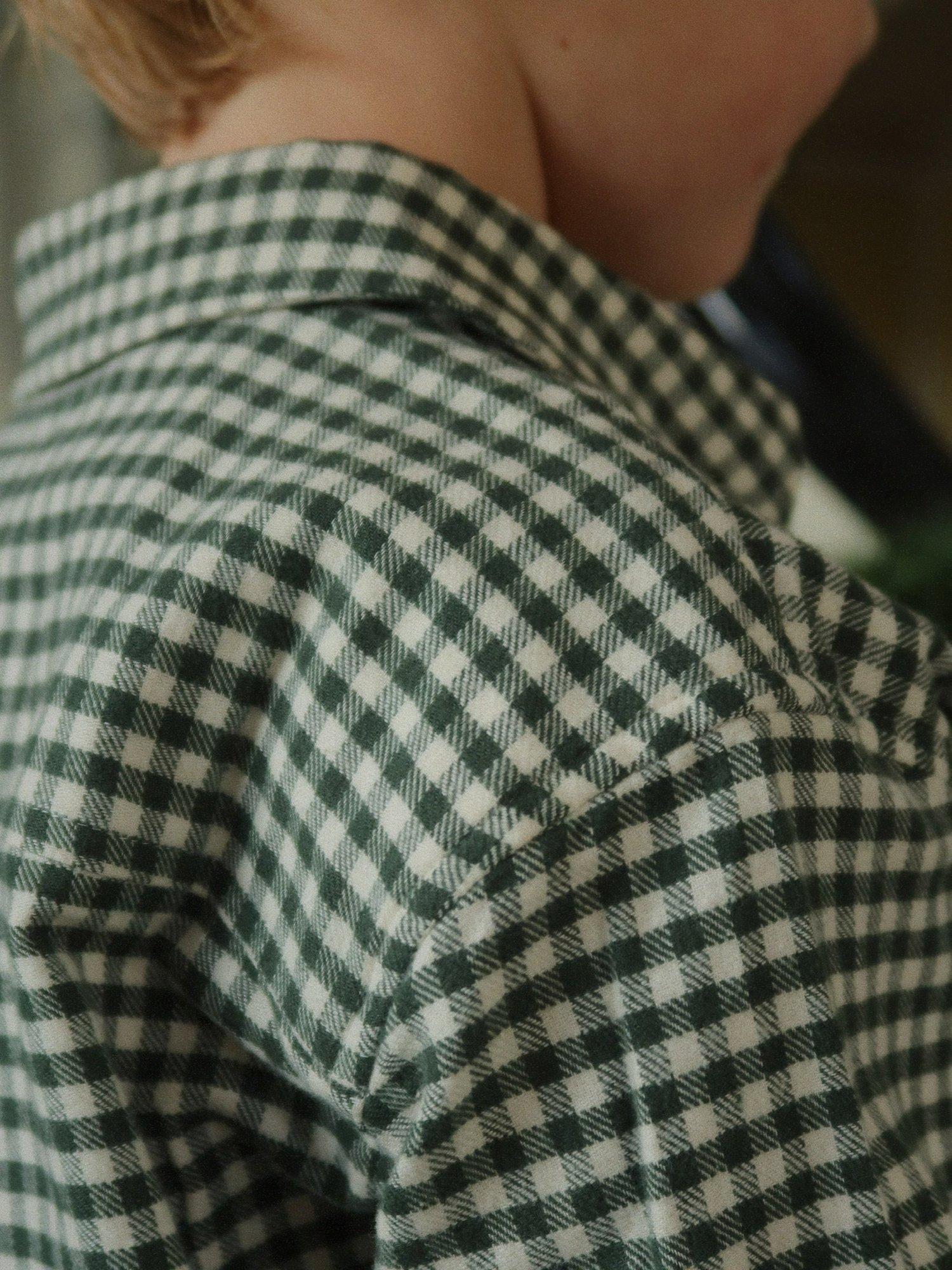 Product image 4 of 5, which shows Konges Sløjd Kids' Foret Gingham Shirt, Green/Multi, 9 months