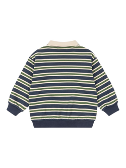Konges Sløjd Kids' Long Sleeve Striped Polo Shirt, Spellbound - view 2, Spellbound