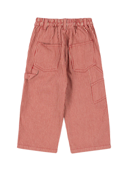 Konges Sløjd Kids' Luc Trousers, Milk/Rouge - view 2, Milk/Rouge