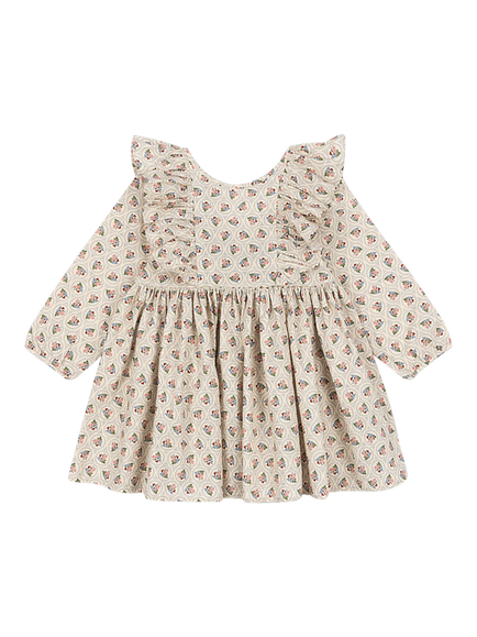 Konges Sløjd Kids' Cianna Bow Dress, Verona Blues, Verona Blues