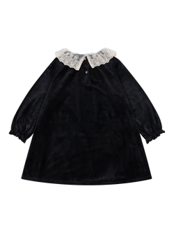 Konges Sløjd Kids' Venola Velvet Dress - view 2, Black