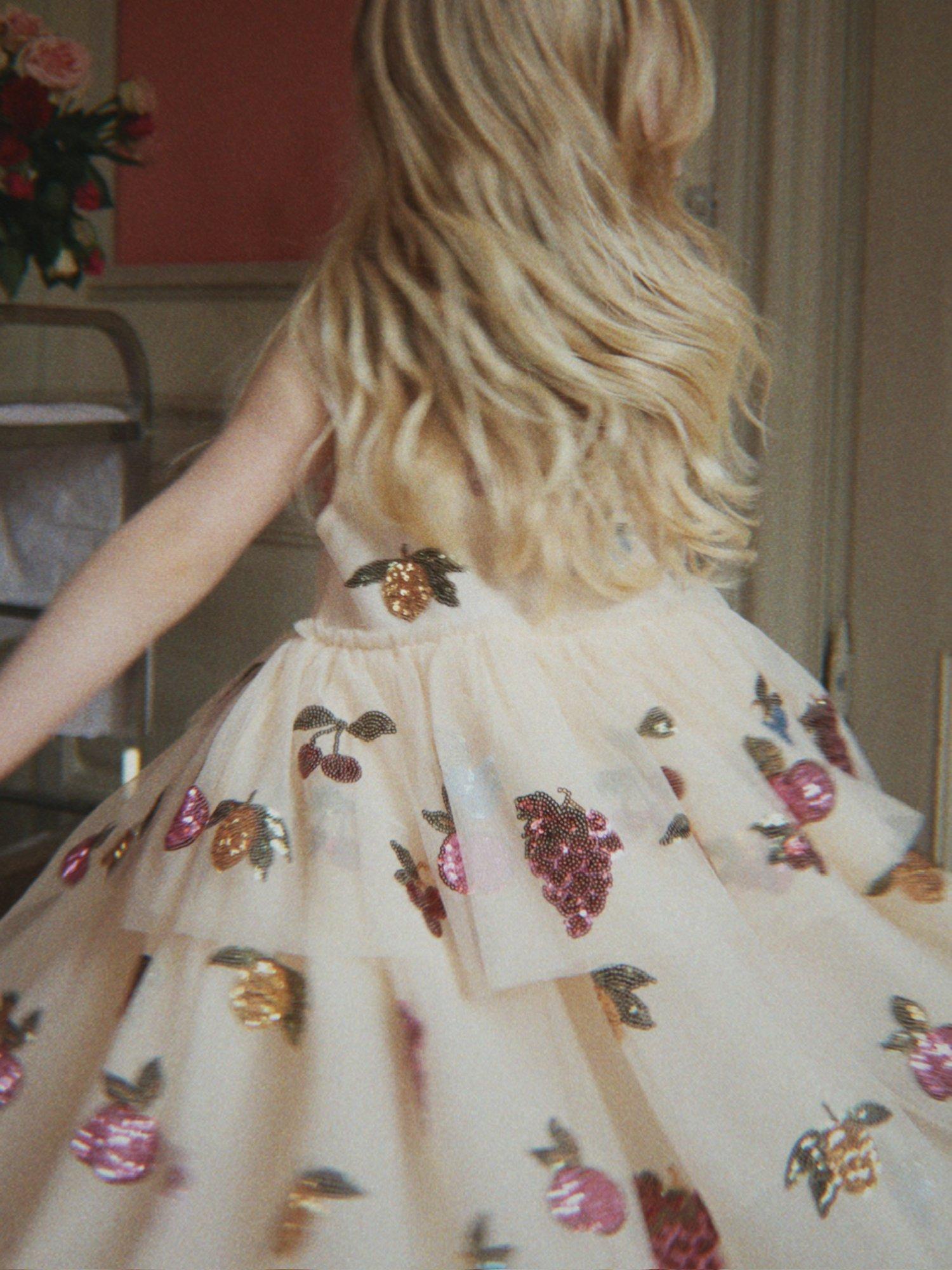 Konges Sløjd Kids' Yvonne Fairy Dress, White/Multi