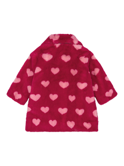Konges Sløjd Kids' Fuzzy Heart Coat, Amour Jazzy - view 2, Amour Jazzy