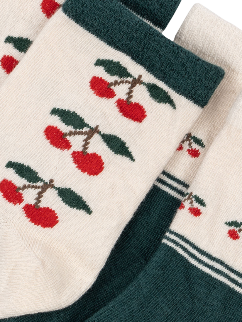 Product image 2 of 3, which shows Konges Sløjd Kids' Cherry Socks, Multi, 6-8 years